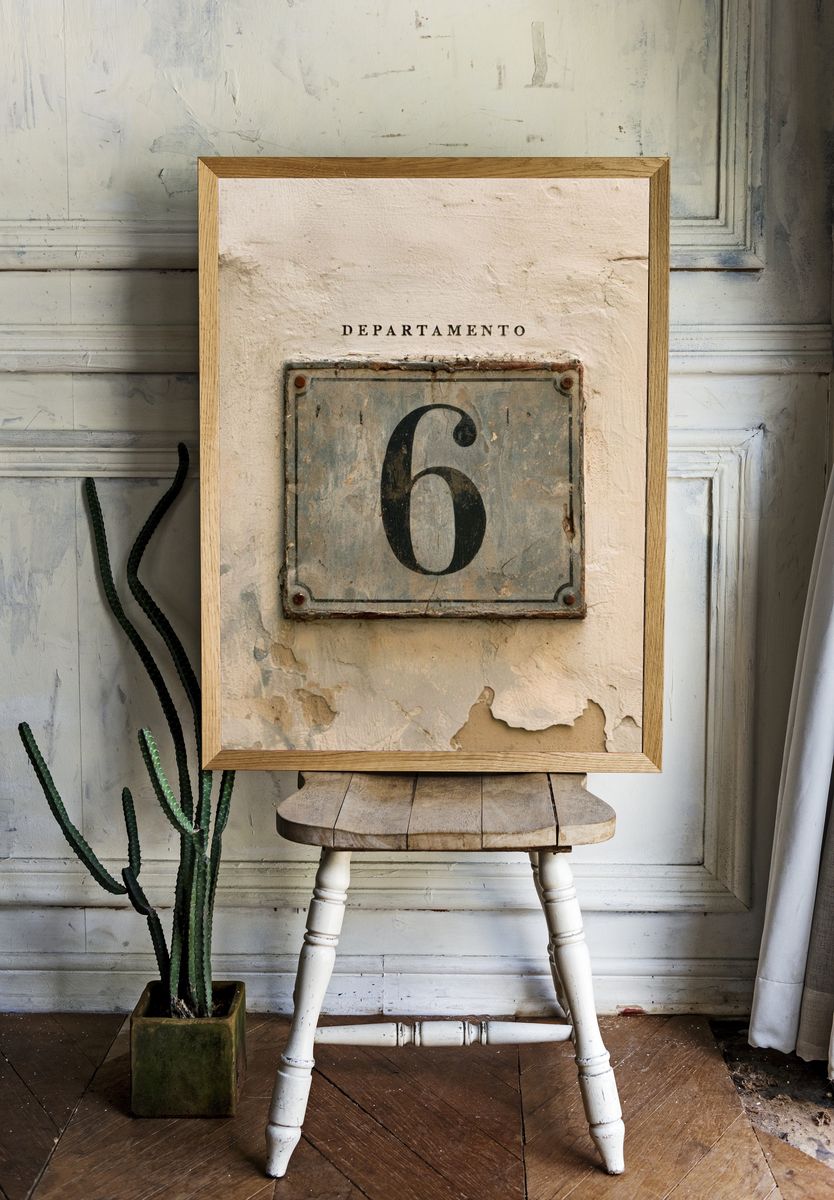 Departamento 6 Vintage Print. — room view 1