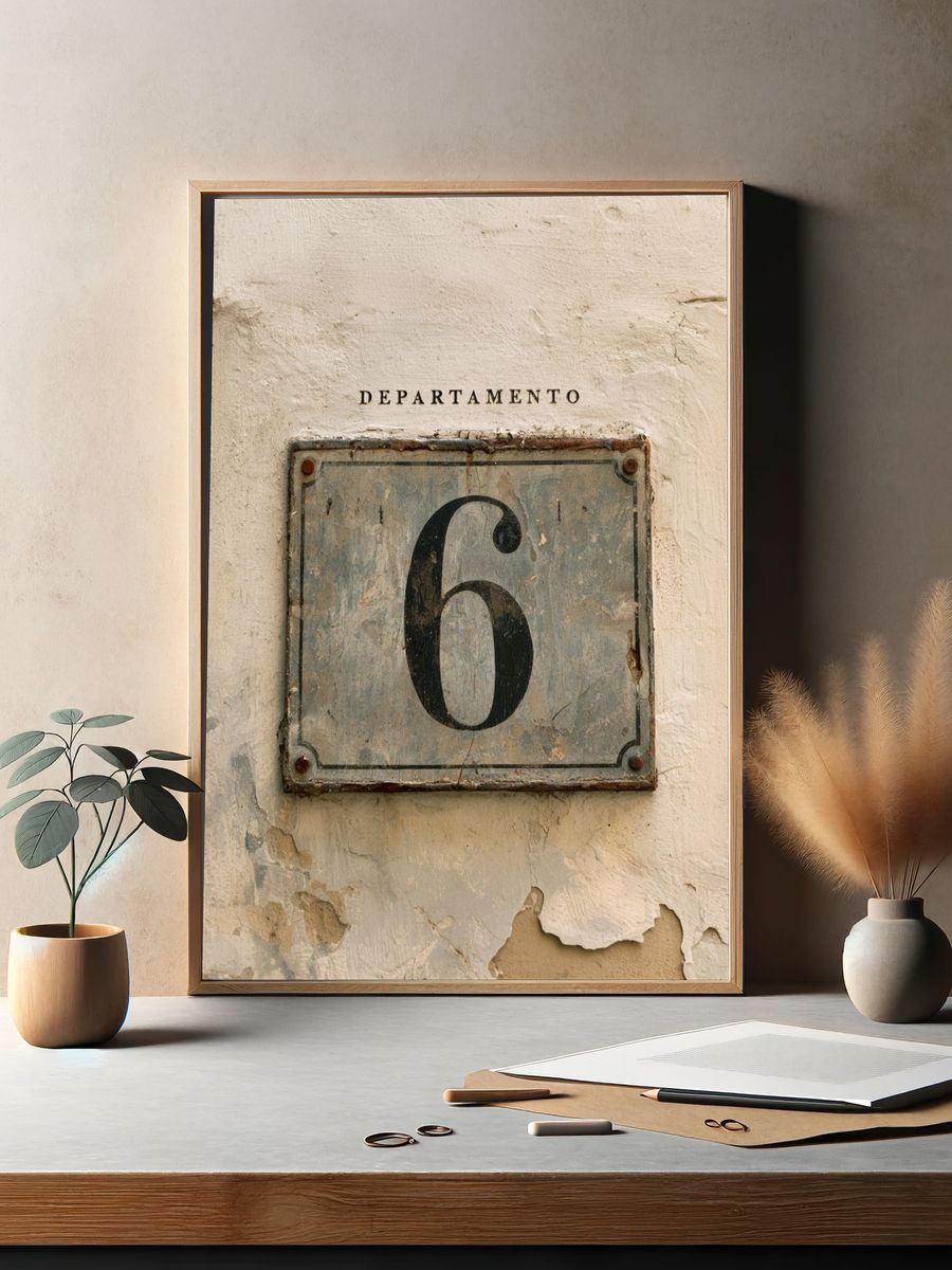 Departamento 6 Vintage Print. — room view 2