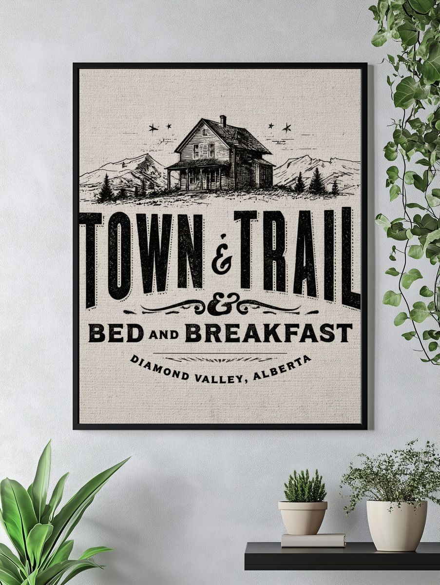 Town & Trail Vintage Travel Poster. — room view 4