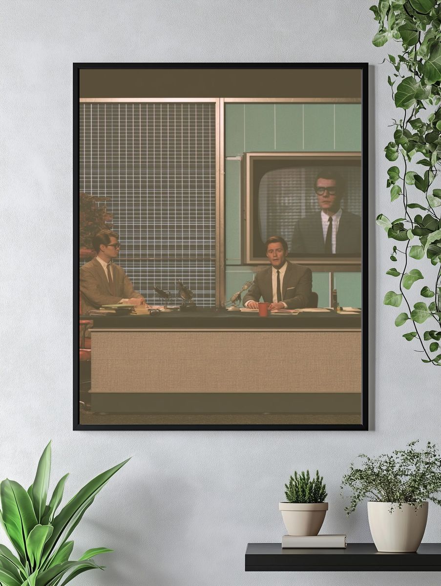 Retro TV Studio Scene Poster. — room view 4