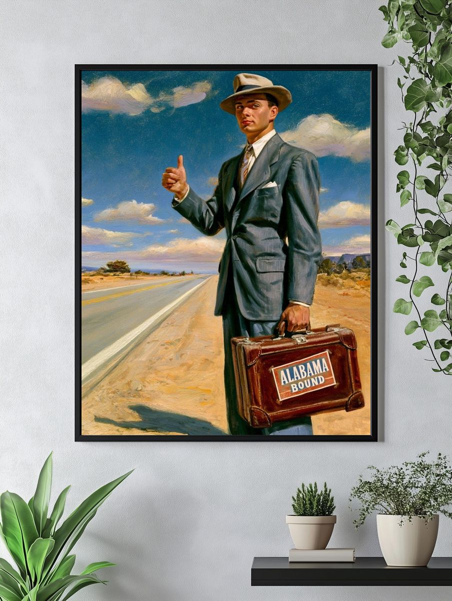 Alabama Bound Travel Poster. — room view 4