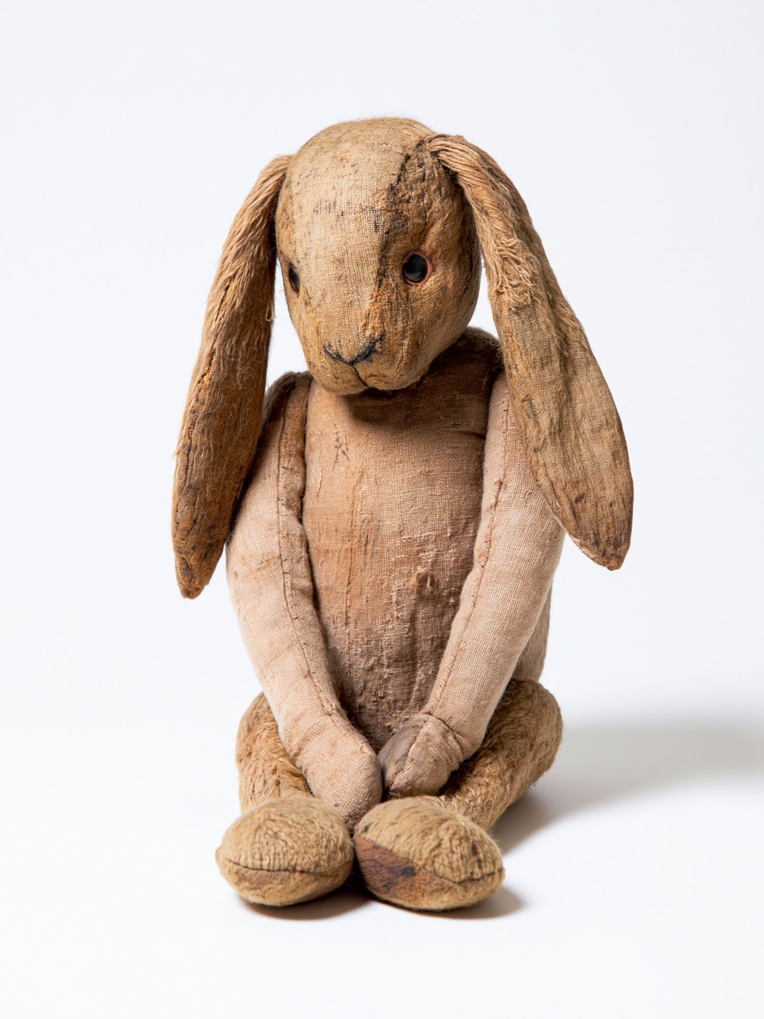 Vintage Fabric Rabbit Portrait Print. poster detail