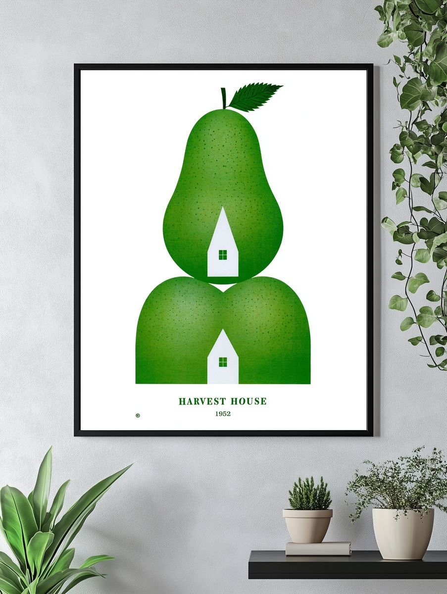 Harvest House Pear Poster. — room view 4
