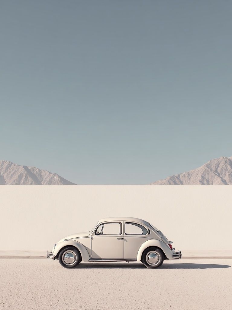 Vintage Beetle Desert Drive Poster. poster — vintage art