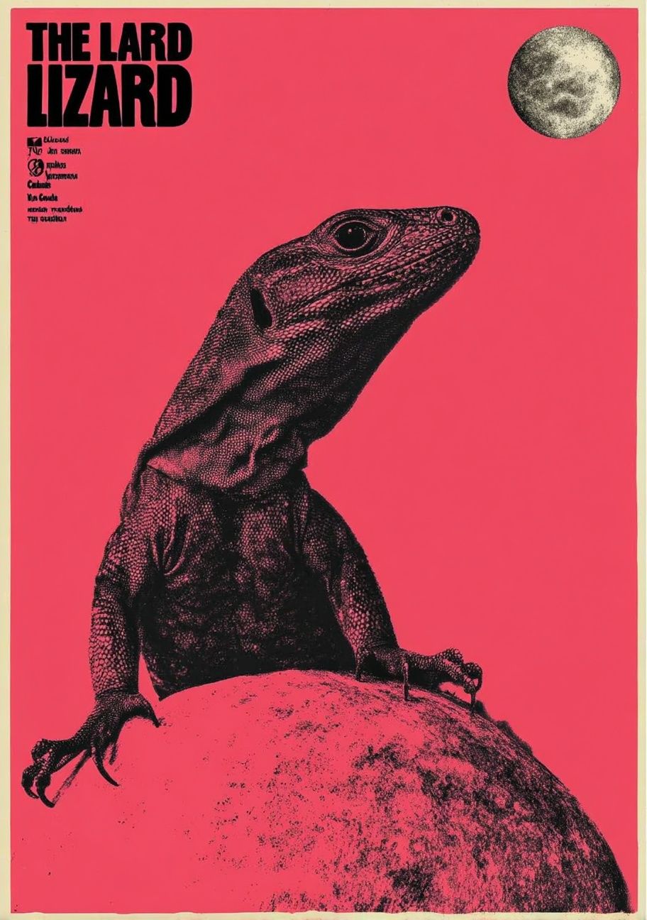 The Lizard Retro Poster. poster detail