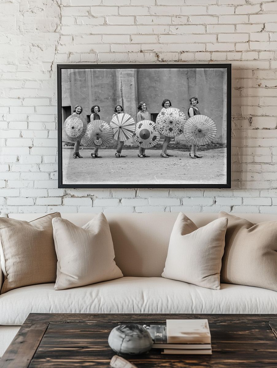 Vintage Umbrella Dance Poster. — room view 1