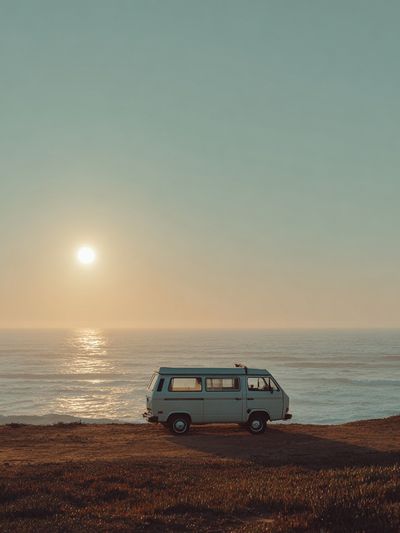 Vintage Van at Sunset — Photography Print. poster print