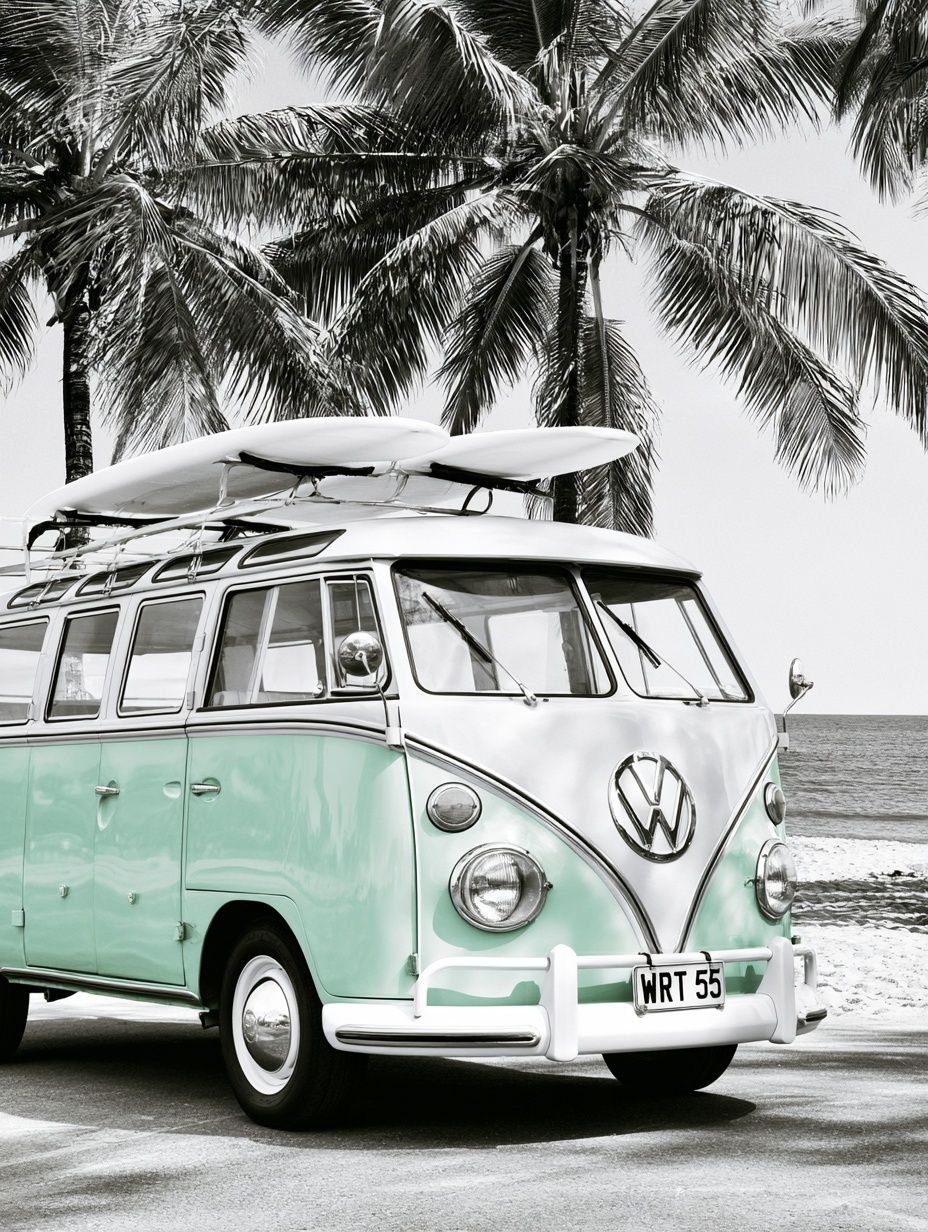 Vintage VW Surf Van Poster. poster — vintage art