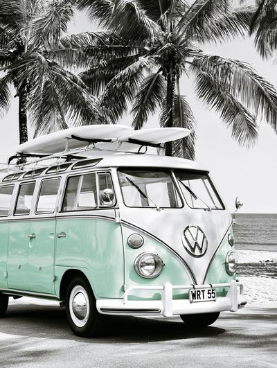 Vintage VW Surf Van Poster.