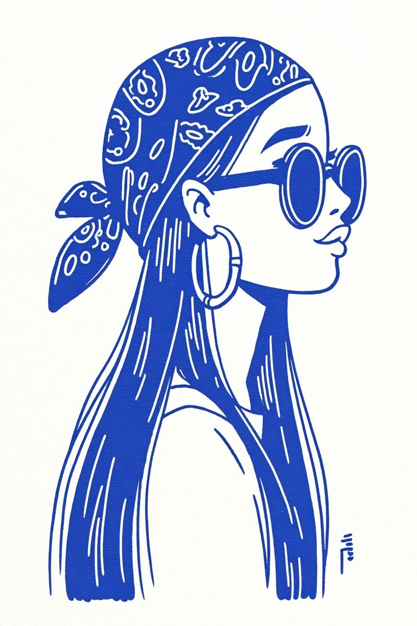 Stylish Woman — Illustration Print. poster — illustration art