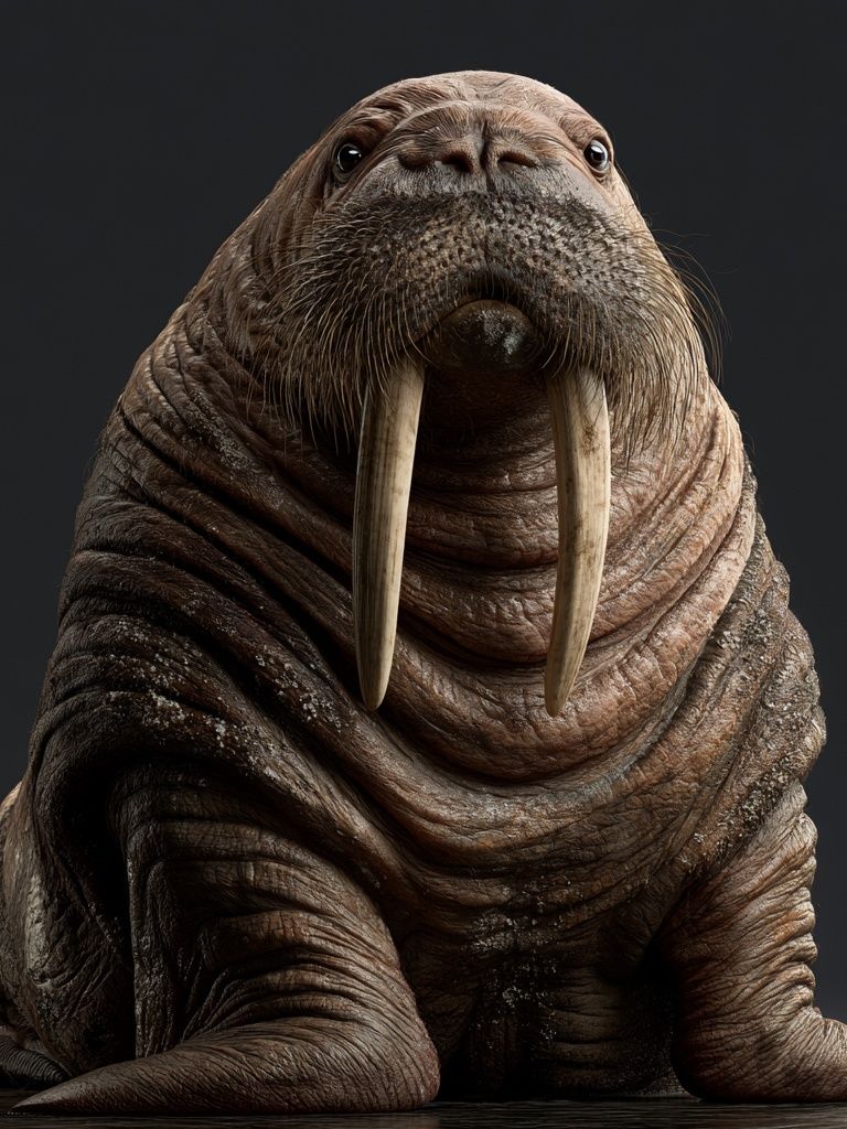 Walrus Portrait Photography Poster. poster detail