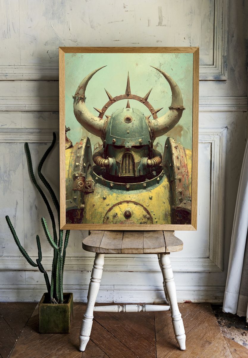 Warrior Armor — Digital Art Print room preview