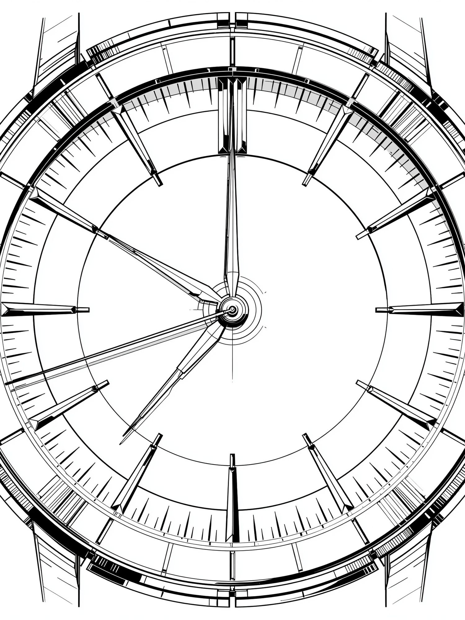 Skeleton Watch Dial Illustration Poster. poster — illustration art
