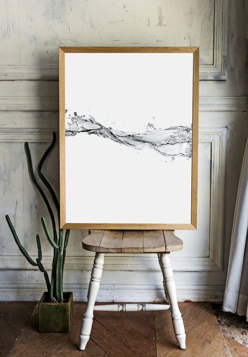 Water Splash Minimalist Print. — room view 1