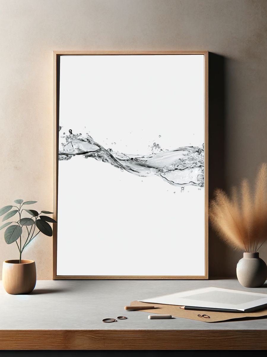 Water Splash Minimalist Print. — room view 2
