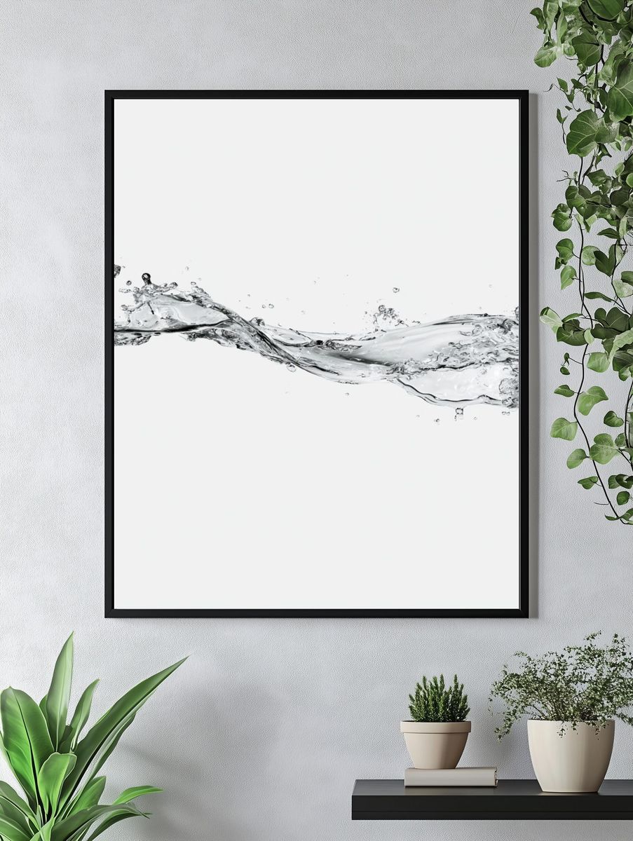Water Splash Minimalist Print. — room view 4