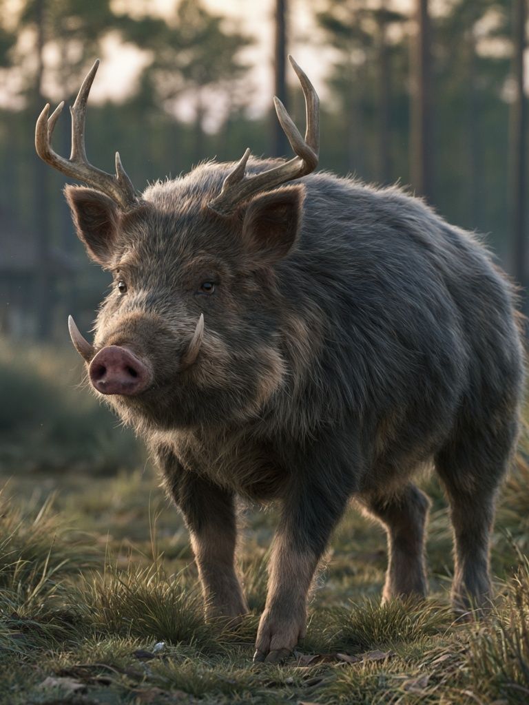 Wild Boar Portrait Photography Poster. poster detail