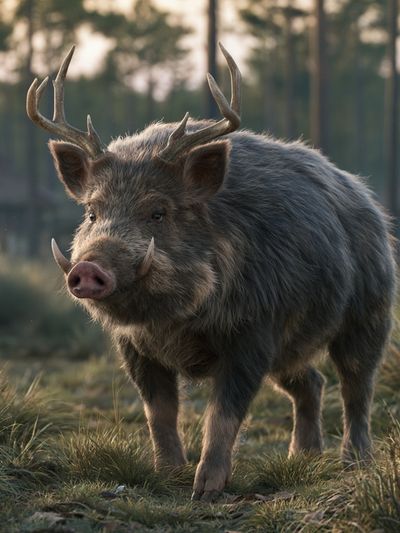 Wild Boar Portrait Photography Poster. poster