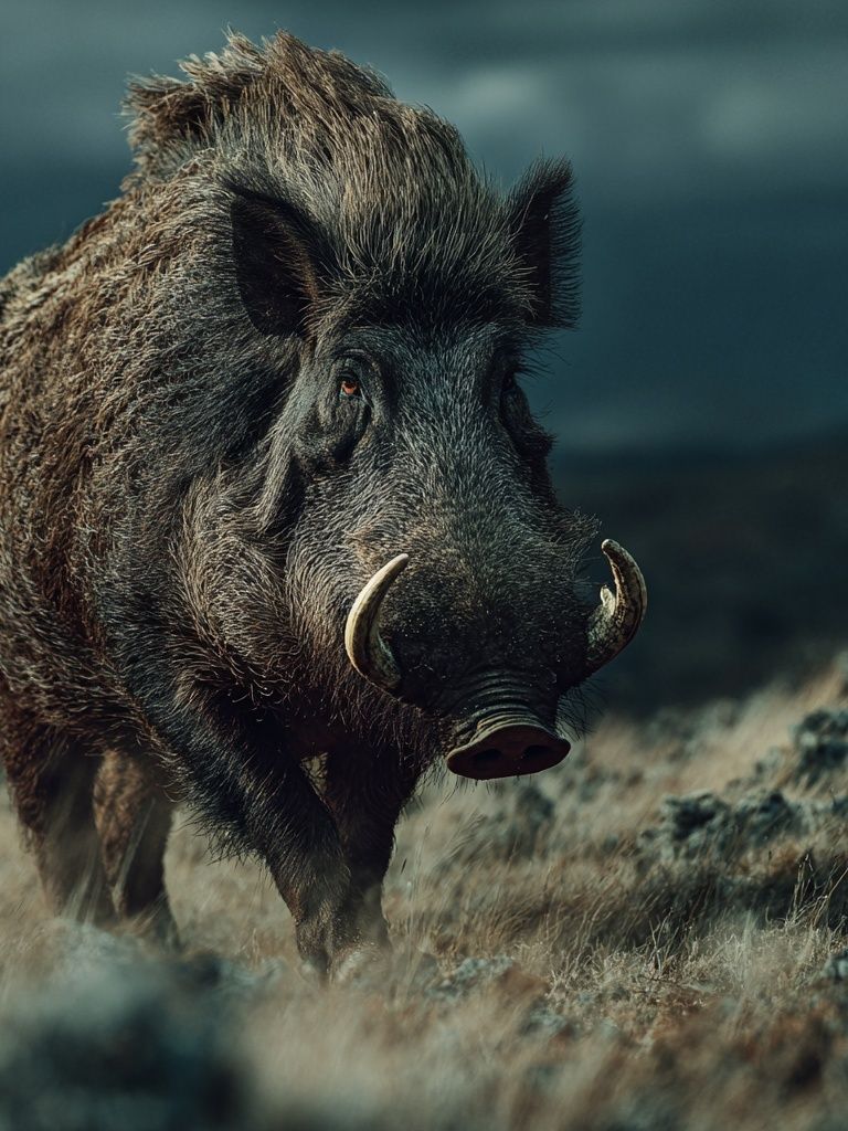 Wild Boar Portrait Photography Poster. poster — animals art