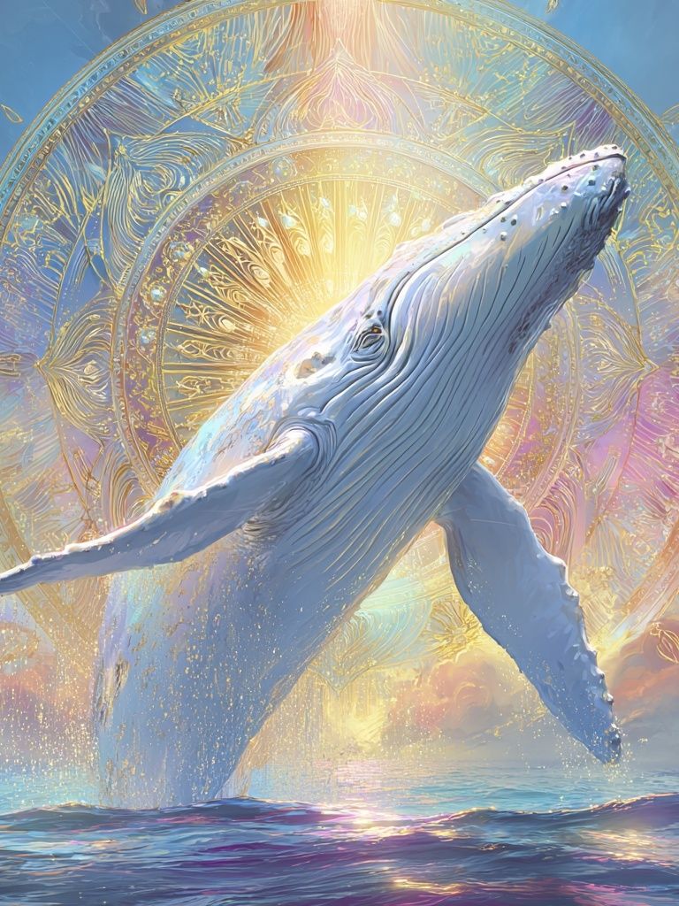 Whale Breaching — Surreal Art Print. poster detail