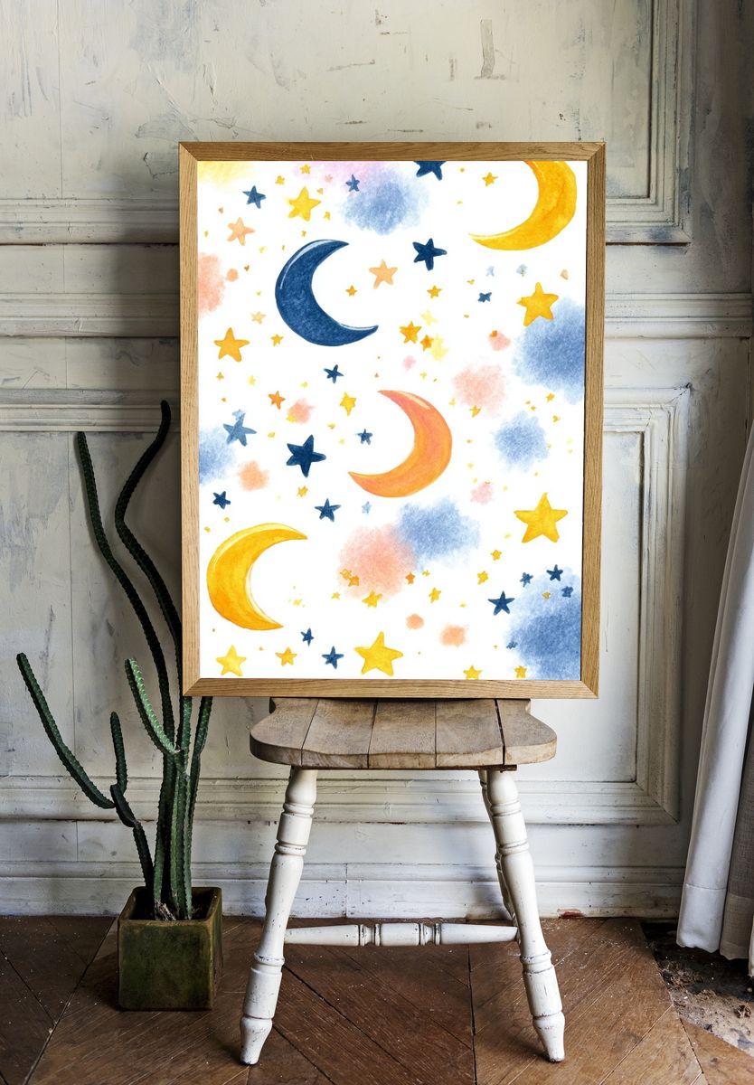 Celestial Dreams — Watercolor Print room preview