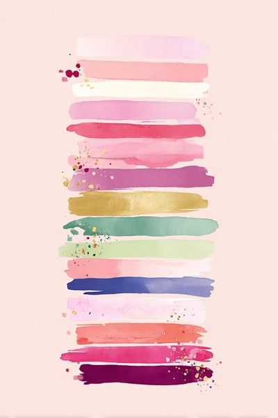 Colorful Brush Strokes — Watercolor Print. poster print