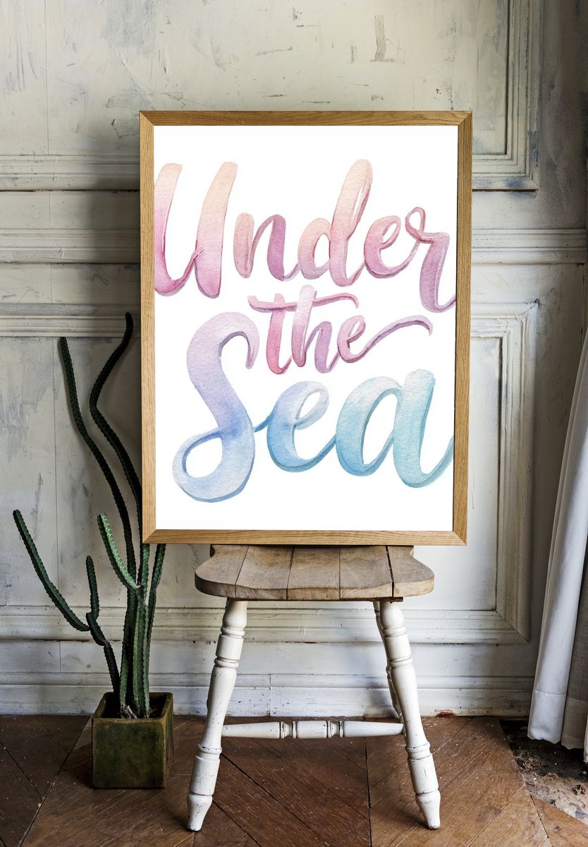 Under the Sea — Watercolor Print room preview