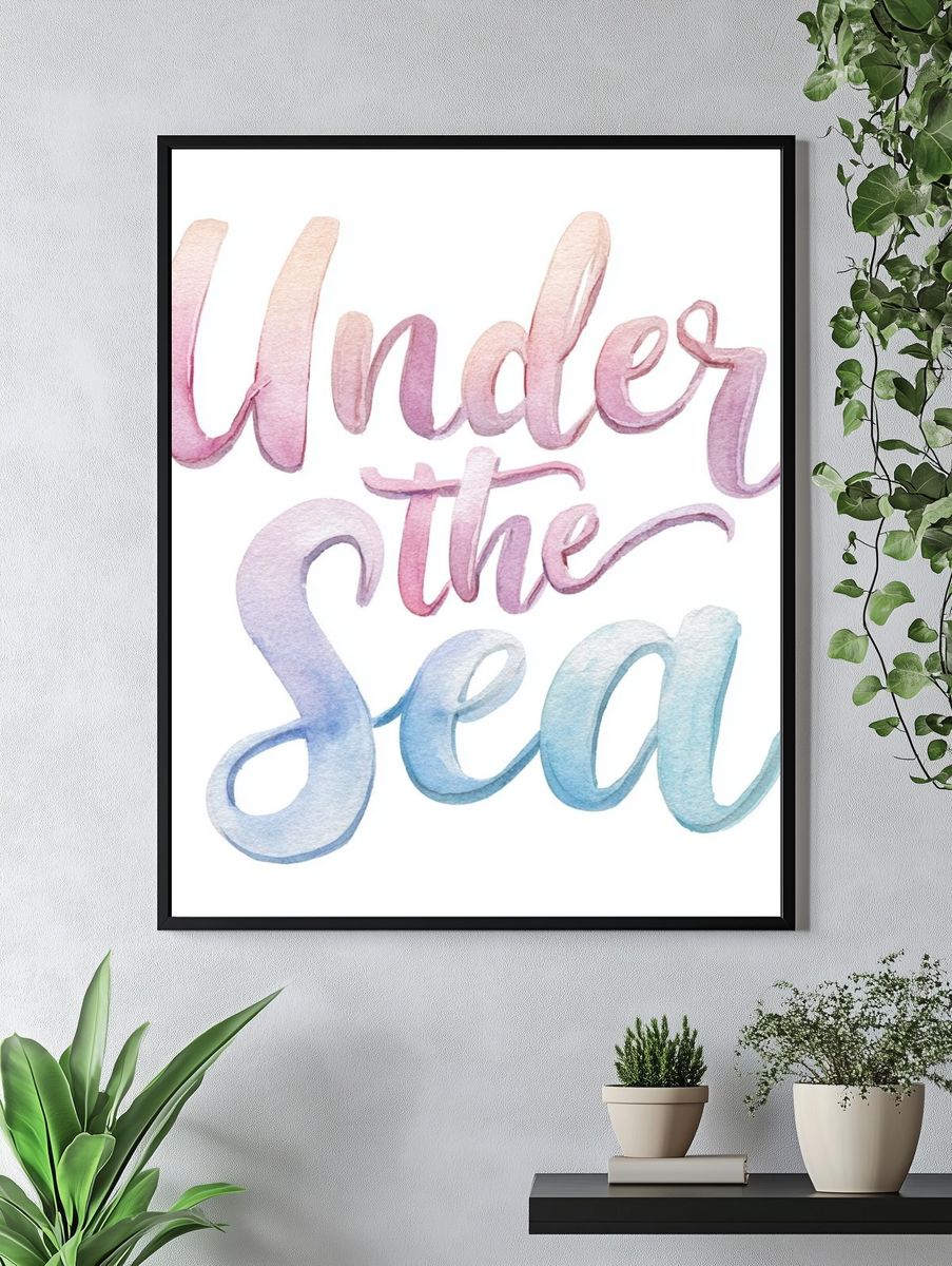 Under the Sea — Watercolor Print. — room view 4
