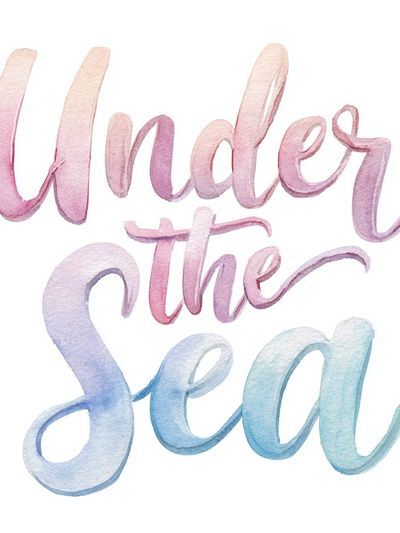 Under the Sea — Watercolor Print. poster print