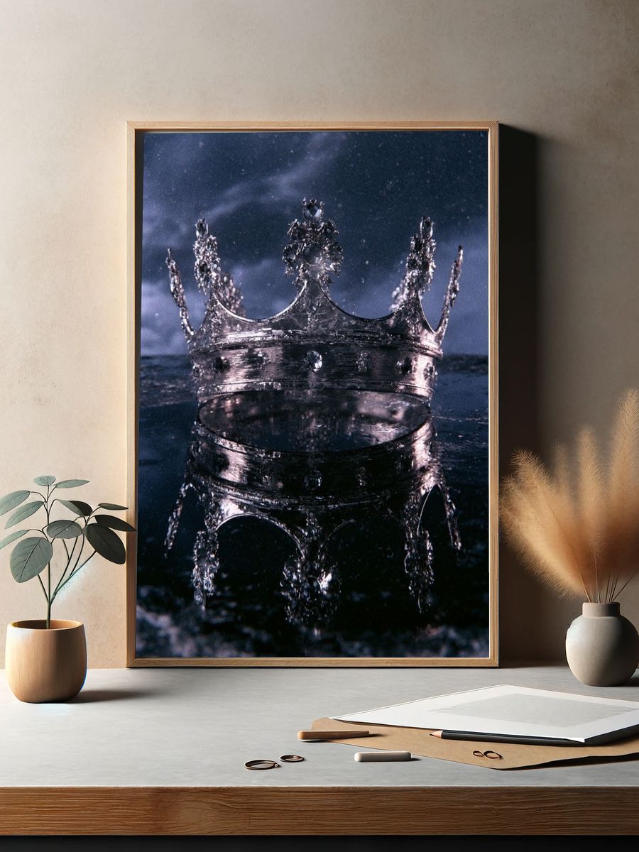 Water Crown Photography Poster. — room view 2