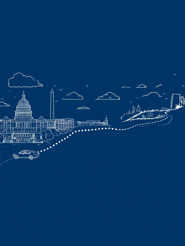 Washington D.C. Skyline Line Art Poster. poster detail