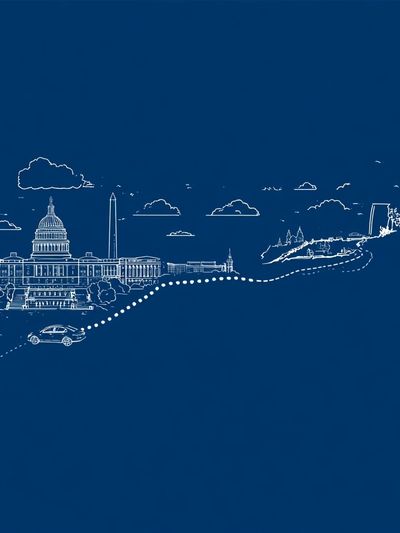 Washington D.C. Skyline Line Art Poster. poster