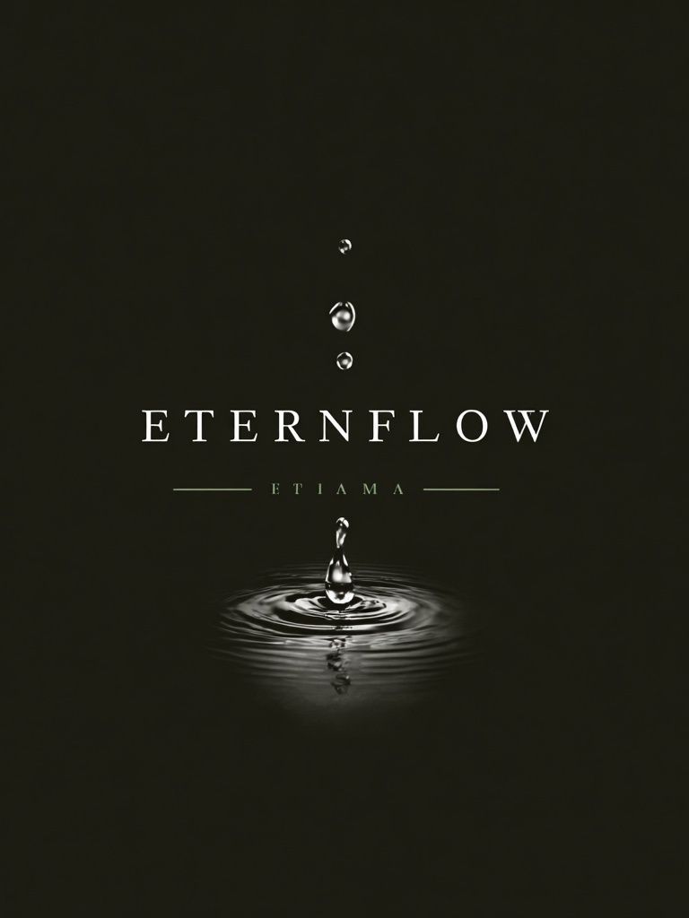 Water Drop Minimalist Typography Poster.