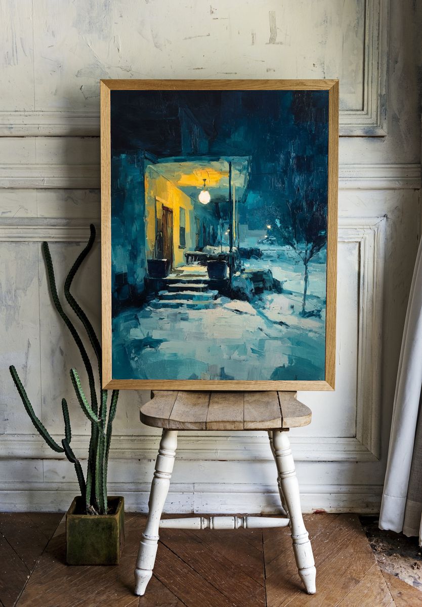 Winter Evening Glow — Fine Art Print room preview