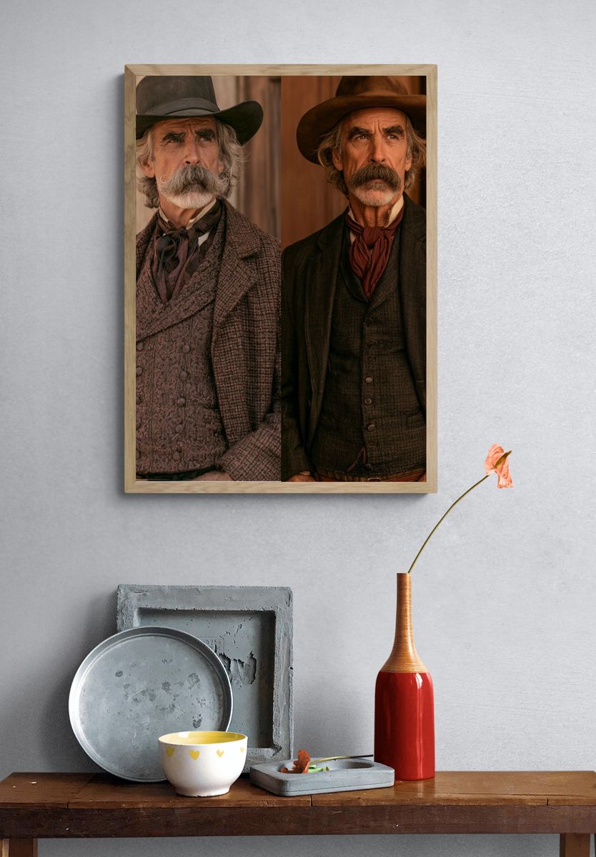 Western Dueling Portrait Poster. — room view 3