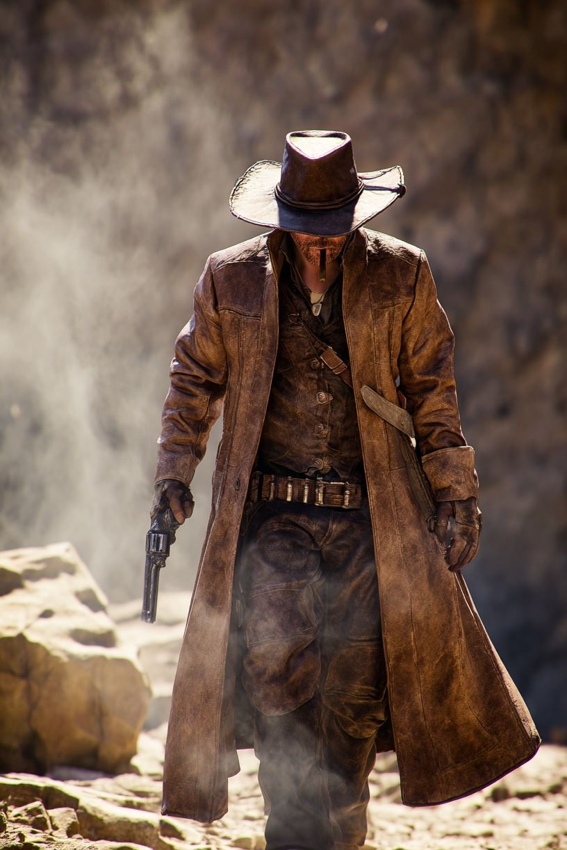 Western Gunslinger Portrait Poster. poster — photography art