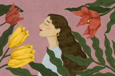 Woman with Flowers