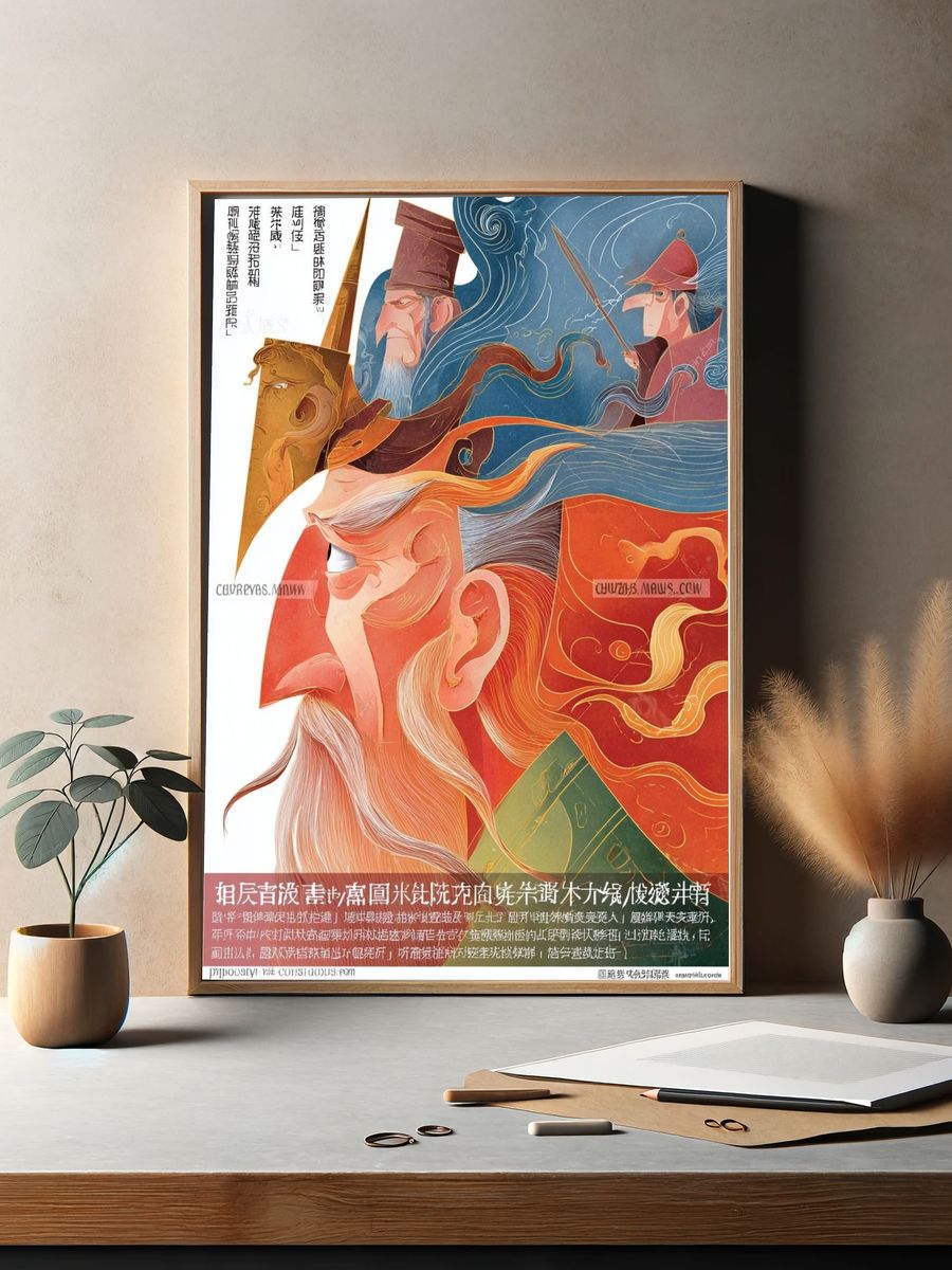 Warrior Faces — Illustration Print. — room view 2