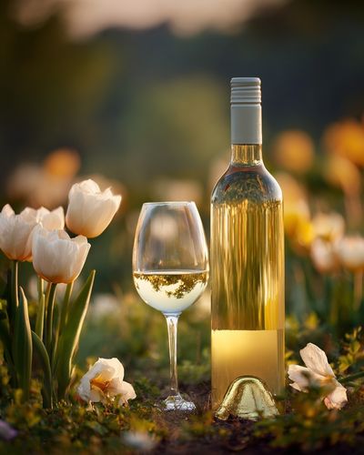 White Wine and Flowers