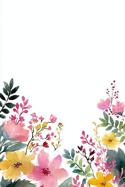 Watercolor Floral Arrangement Poster. poster print