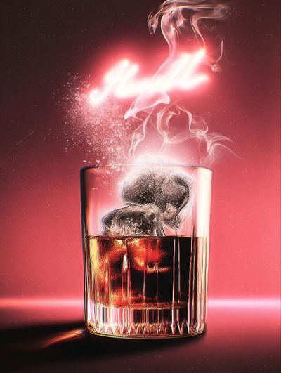 Whiskey Glass — Digital Art Print. poster print