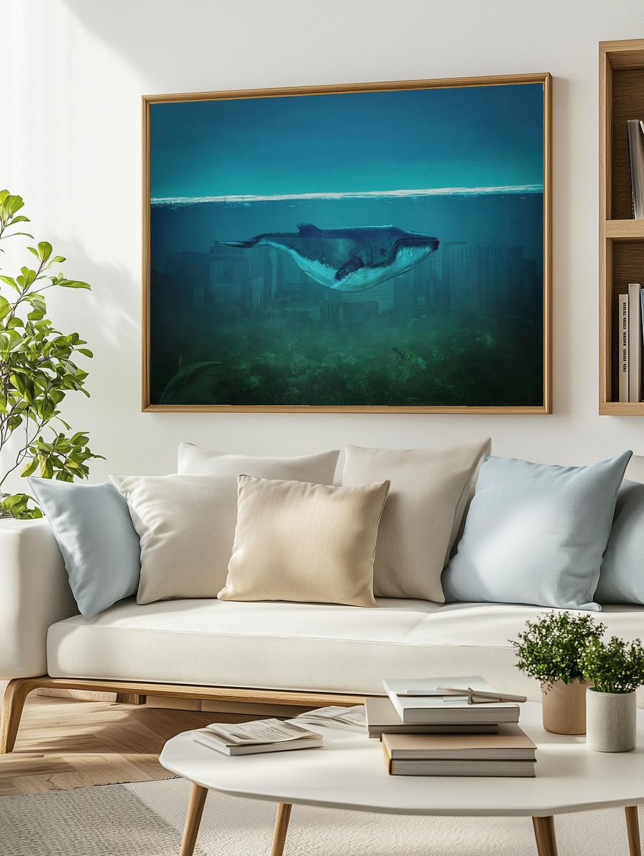 Blue Whale painting. — room view 2