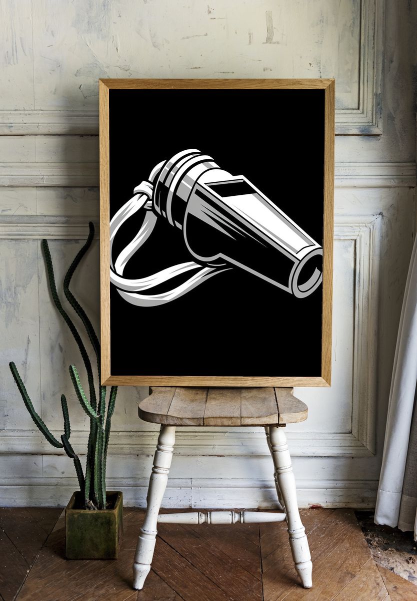 Whistle Graphic Poster. room preview
