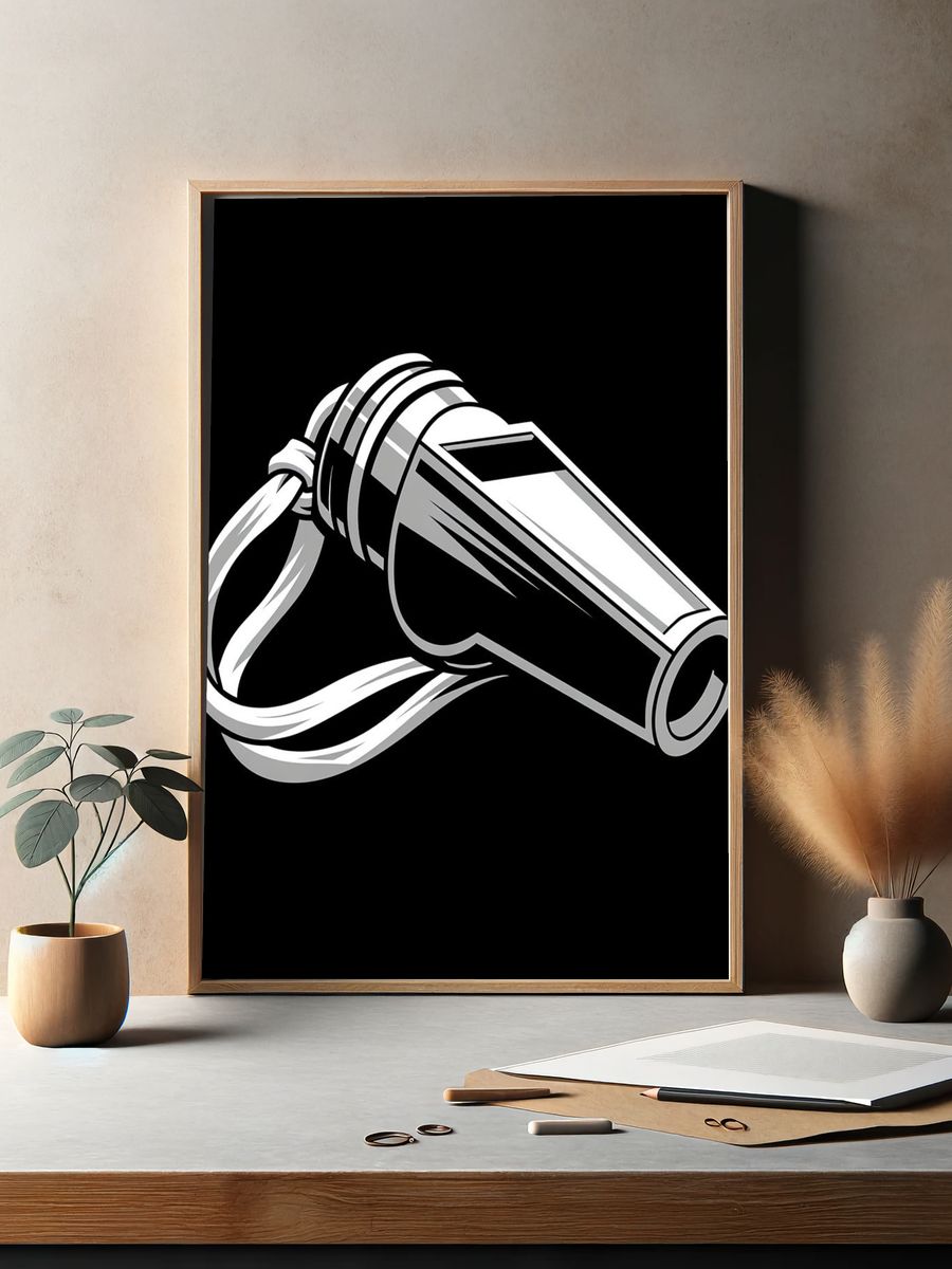 Whistle Graphic Poster. — room view 2