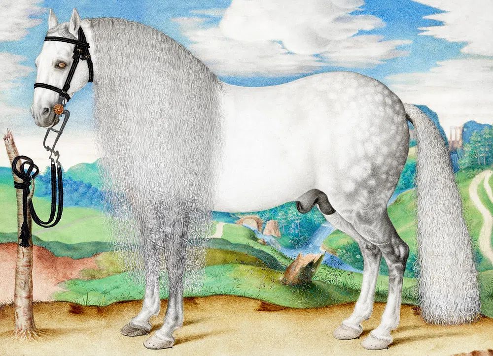 White Horse Surrealist Print. poster detail