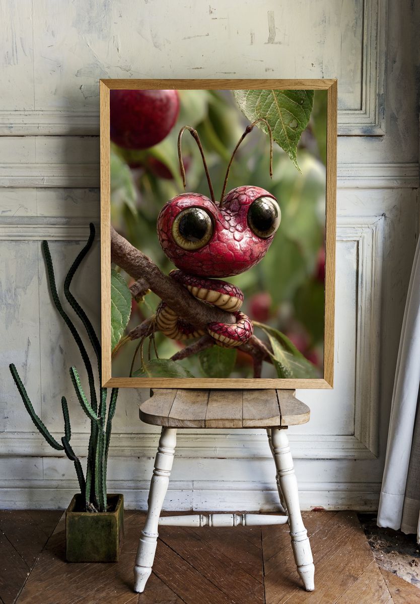 Whimsical Insect Character — Illustration Print room preview