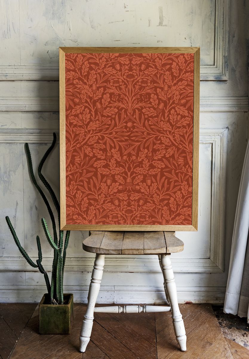 Acorns oak leaves design (1880). — room view 1
