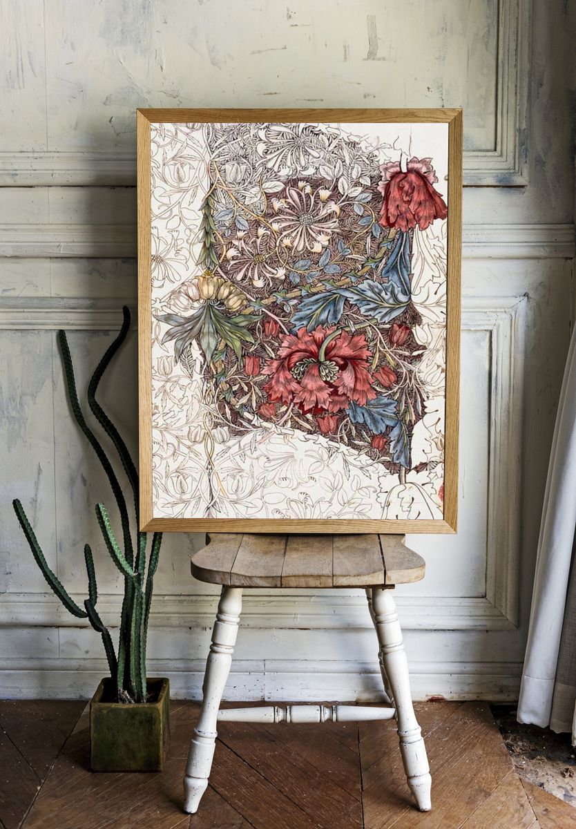 Honeysuckle by William Morris (1874) — Art Print room preview