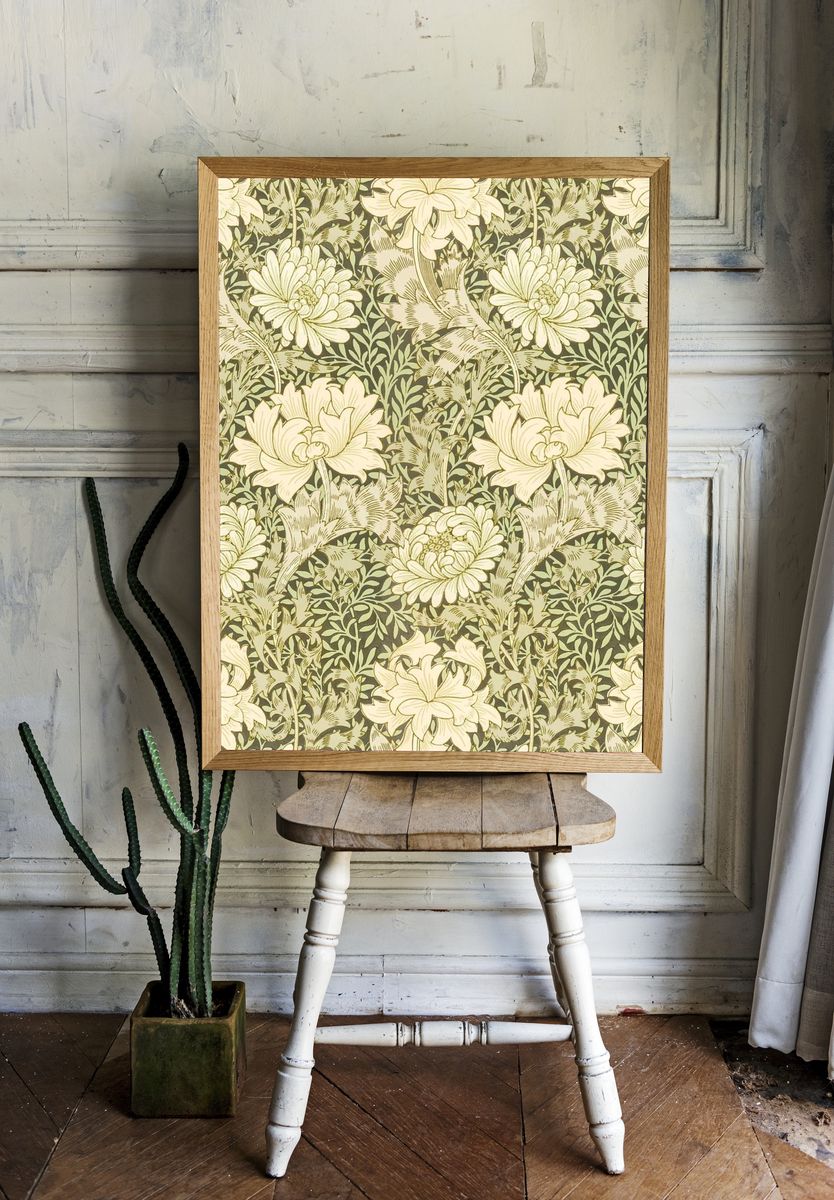 William Morris's vintage chrysanthemum flower. — room view 1