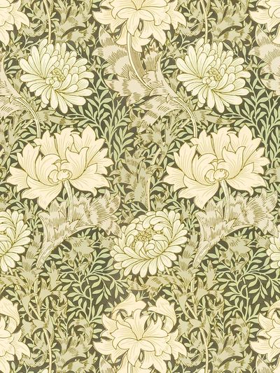 William Morris's vintage chrysanthemum flower. poster print